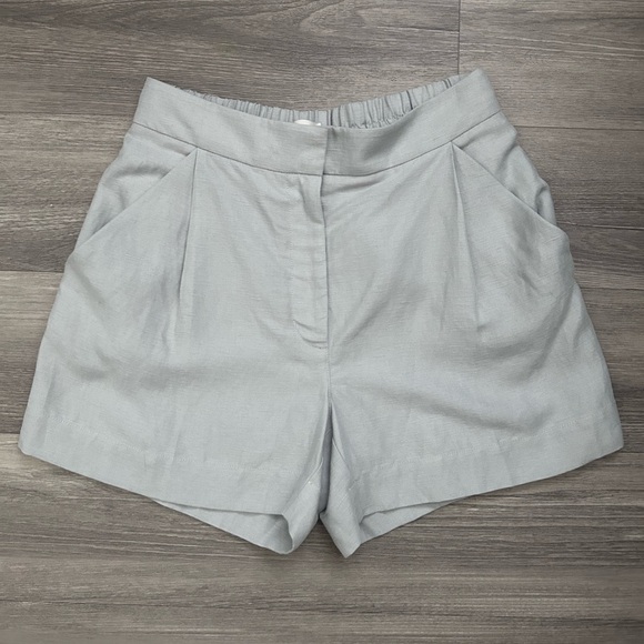 Aritzia Wilfred Fable Linen Short - Pearl Grey - Picture 2 of 5